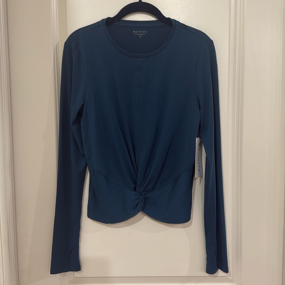 Athleta Long Sleeve. Size Medium. Greenish/Blue.